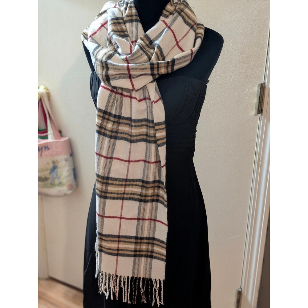 Plaid Scarf Bundle | V. Fraas Cashmink & Veronz Acrylic Scarves (2) - Picture 2 of 7